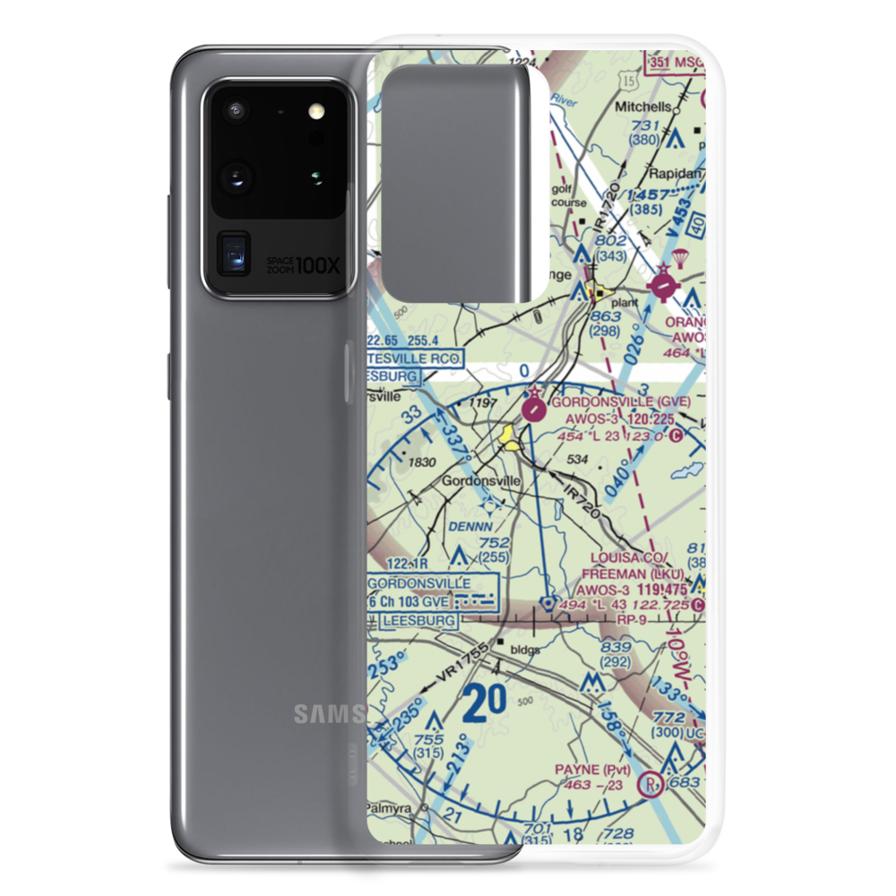 Lous Airport (VA45) VFR Sectional Samsung Case Samsung Galaxy S20 Ultra model shown