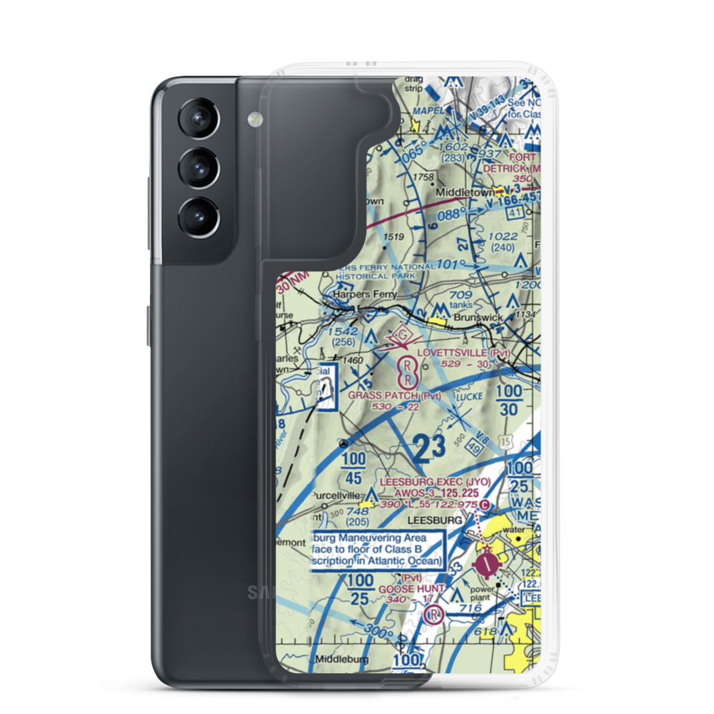 Lovettsville Airfield (VA61) VFR Sectional Samsung Case Samsung Galaxy S21 model shown