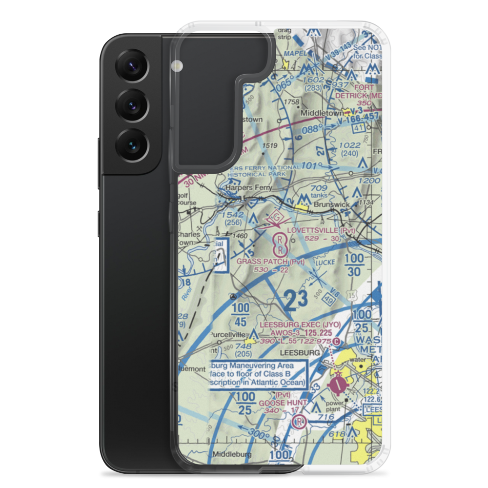Lovettsville Airfield (VA61) VFR Sectional Samsung Case Samsung Galaxy S22 Plus model shown