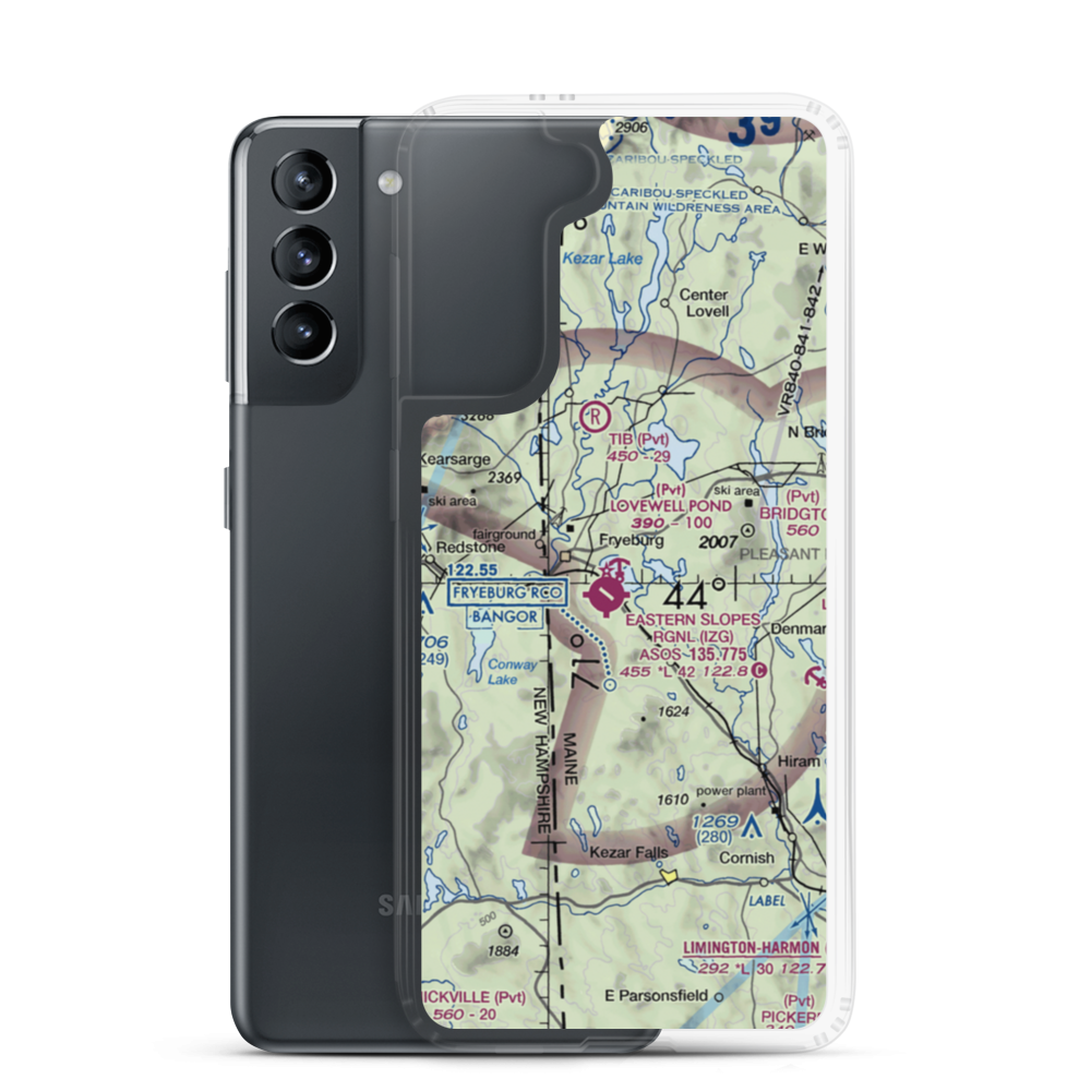 Lovewell Pond Seaplane Base (4ME4) VFR Sectional Samsung Case Samsung Galaxy S21 model shown