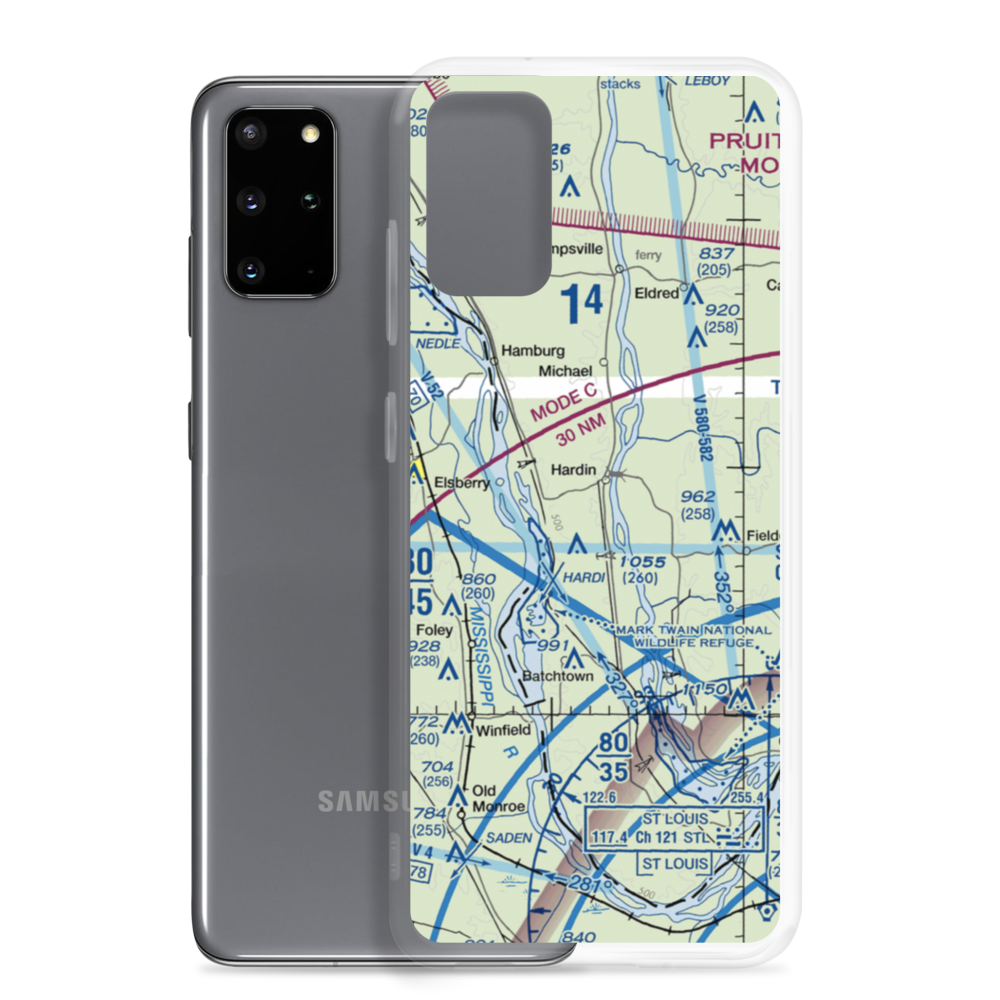 Low and Slow Airport (2IL6) VFR Sectional Samsung Case Samsung Galaxy S20 Plus model shown
