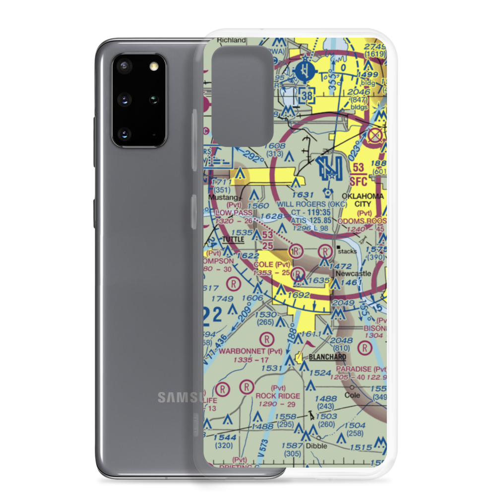 Low Pass Airport (4OK4) VFR Sectional Samsung Case Samsung Galaxy S20 Plus model shown
