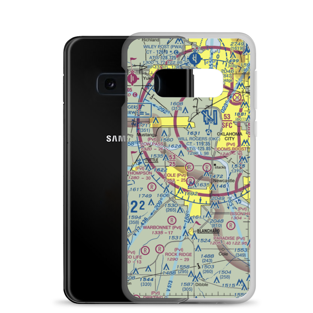 Low Pass Airport (4OK4) VFR Sectional Samsung Case Samsung Galaxy S10e model shown