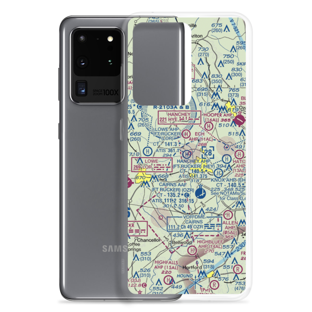 Lowe AHP (Fort Rucker) Heliport (LOR) VFR Sectional Samsung Case Samsung Galaxy S20 Ultra model shown