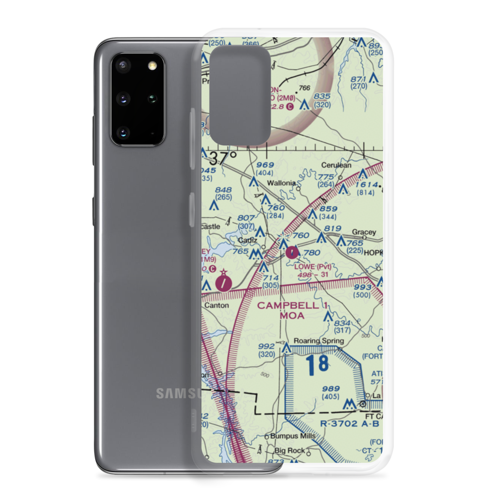 Lowe Airport (5KY5) VFR Sectional Samsung Case Samsung Galaxy S20 Plus model shown