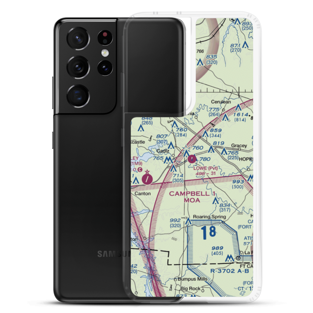 Lowe Airport (5KY5) VFR Sectional Samsung Case Samsung Galaxy S21 Ultra model shown