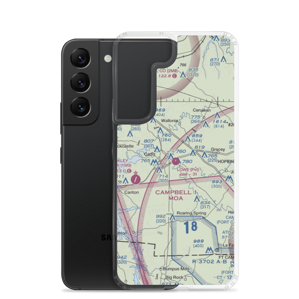 Lowe Airport (5KY5) VFR Sectional Samsung Case Samsung Galaxy S22 model shown