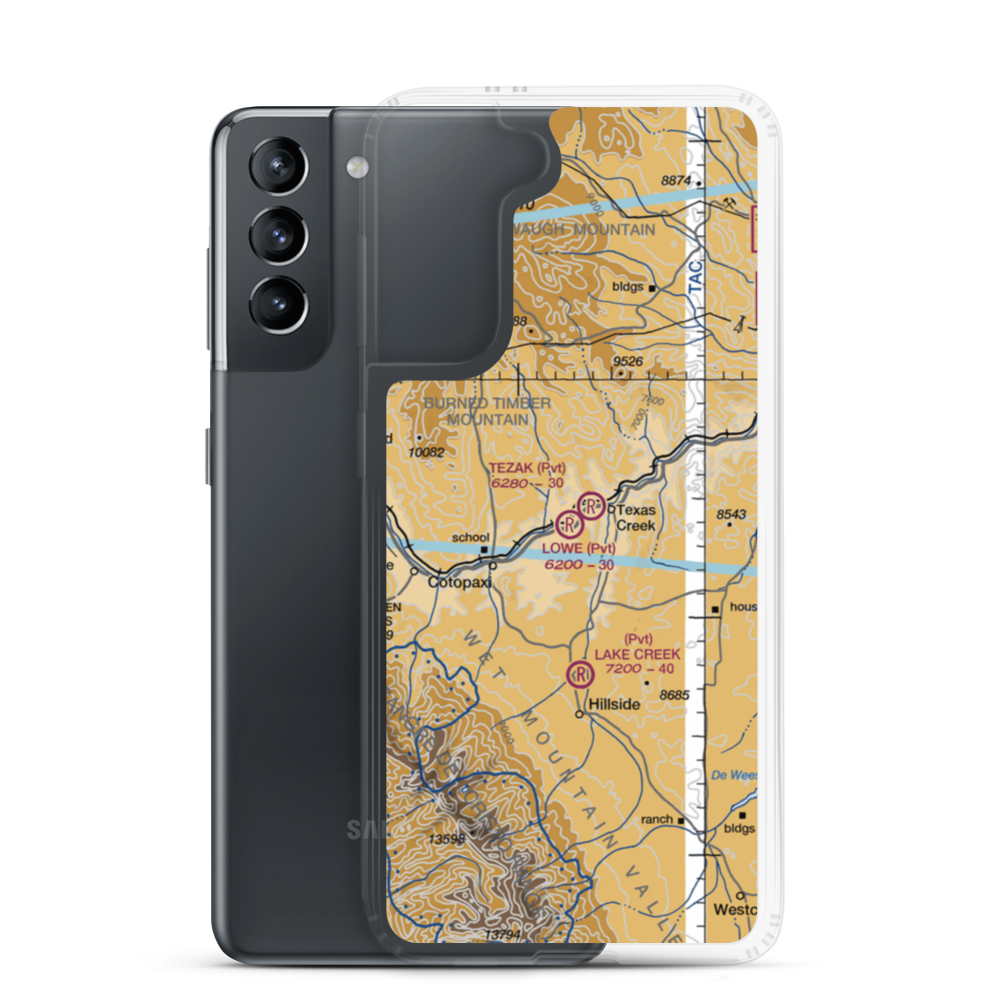 Lowe Airstrip (CD01) VFR Sectional Samsung Case Samsung Galaxy S21 model shown