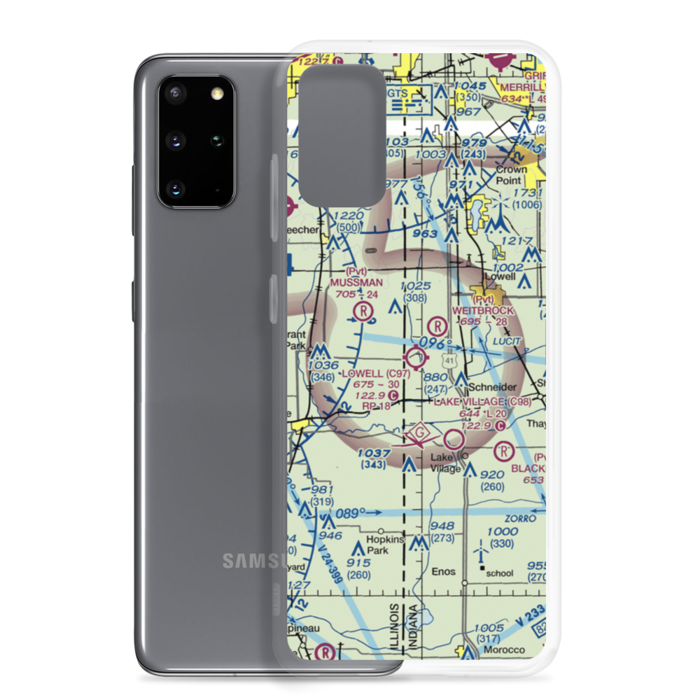 Lowell Airport (C97) VFR Sectional Samsung Case Samsung Galaxy S20 Plus model shown