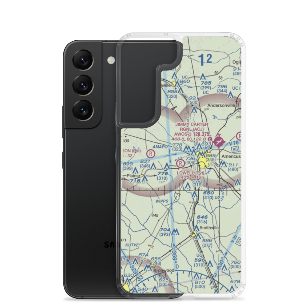 Lowell Field (9GA5) VFR Sectional Samsung Case Samsung Galaxy S22 model shown