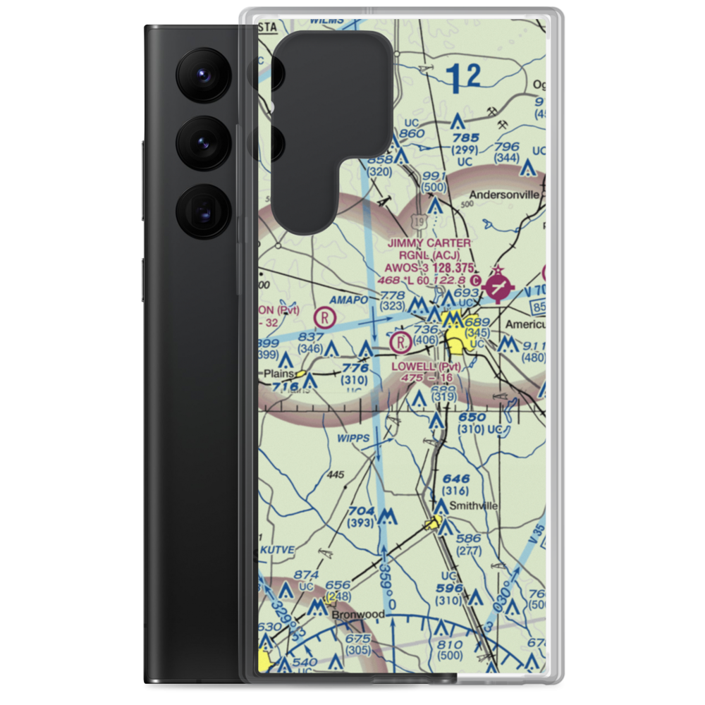 Lowell Field (9GA5) VFR Sectional Samsung Case Samsung Galaxy S22 Ultra model shown