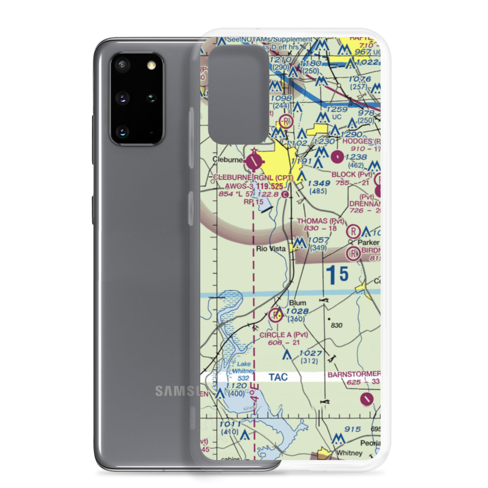 Lowell Smith Jr Airport (3TX6) VFR Sectional Samsung Case Samsung Galaxy S20 Plus model shown