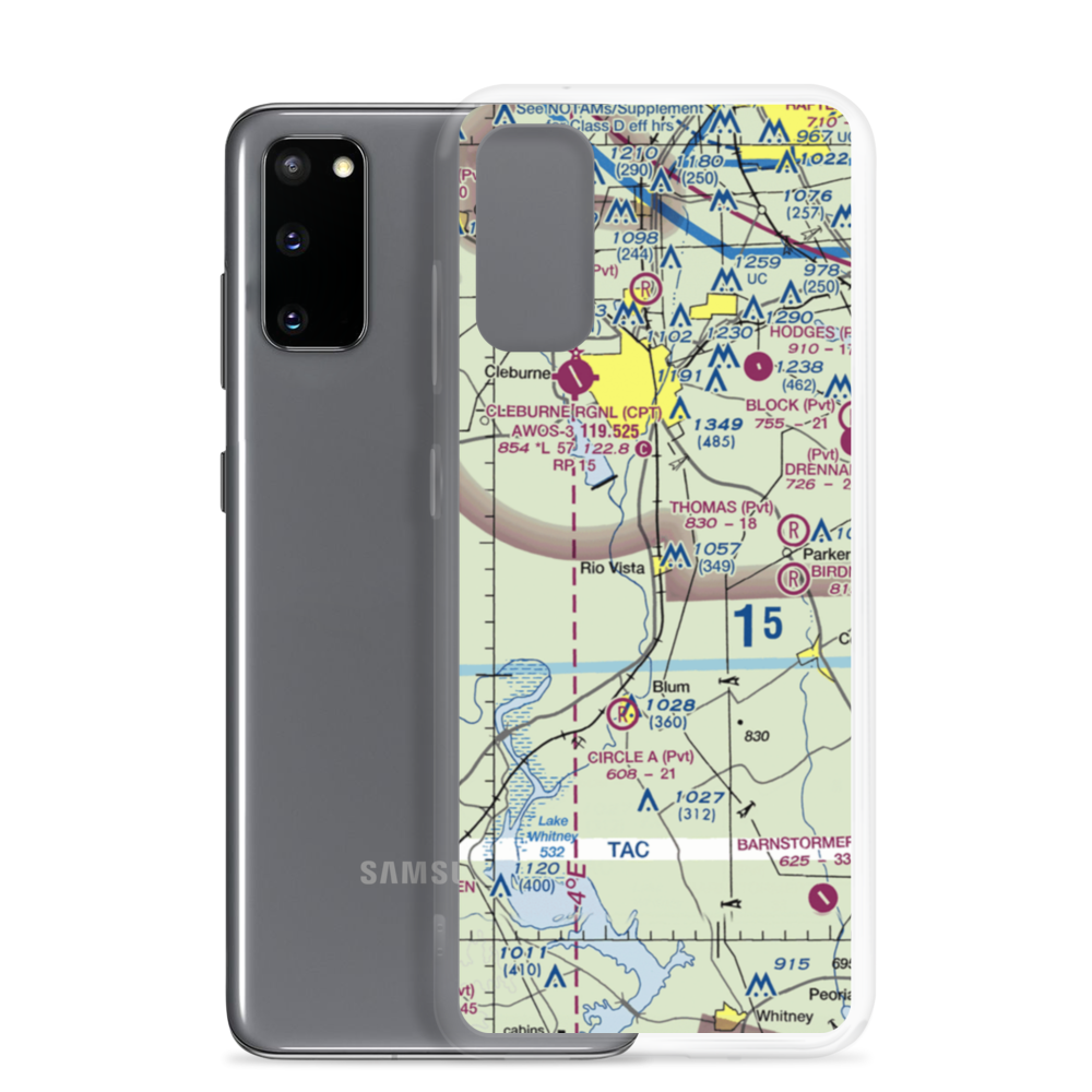 Lowell Smith Jr Airport (3TX6) VFR Sectional Samsung Case Samsung Galaxy S20 model shown