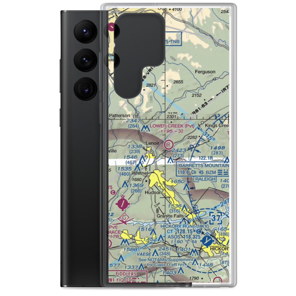 Lower Creek Airport (NC27) VFR Sectional Samsung Case Samsung Galaxy S22 Ultra model shown