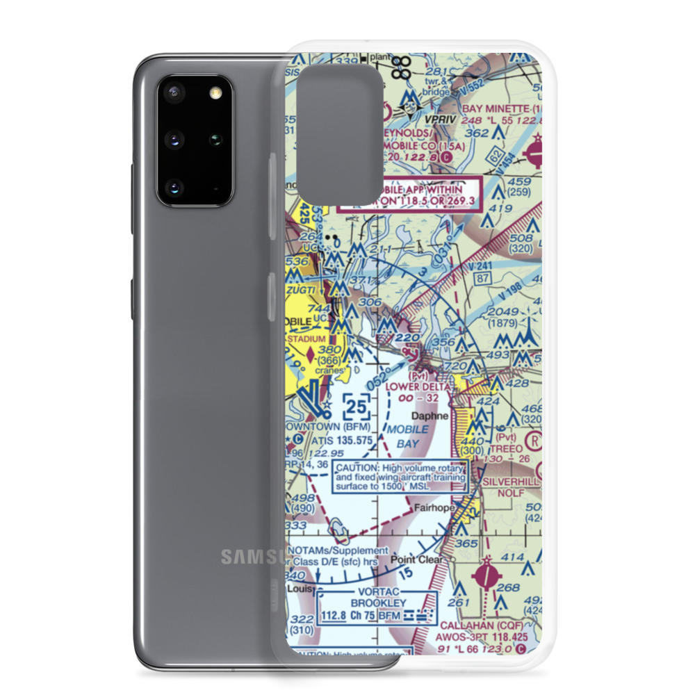 Lower Delta Seaplane Base (AL58) VFR Sectional Samsung Case Samsung Galaxy S20 Plus model shown