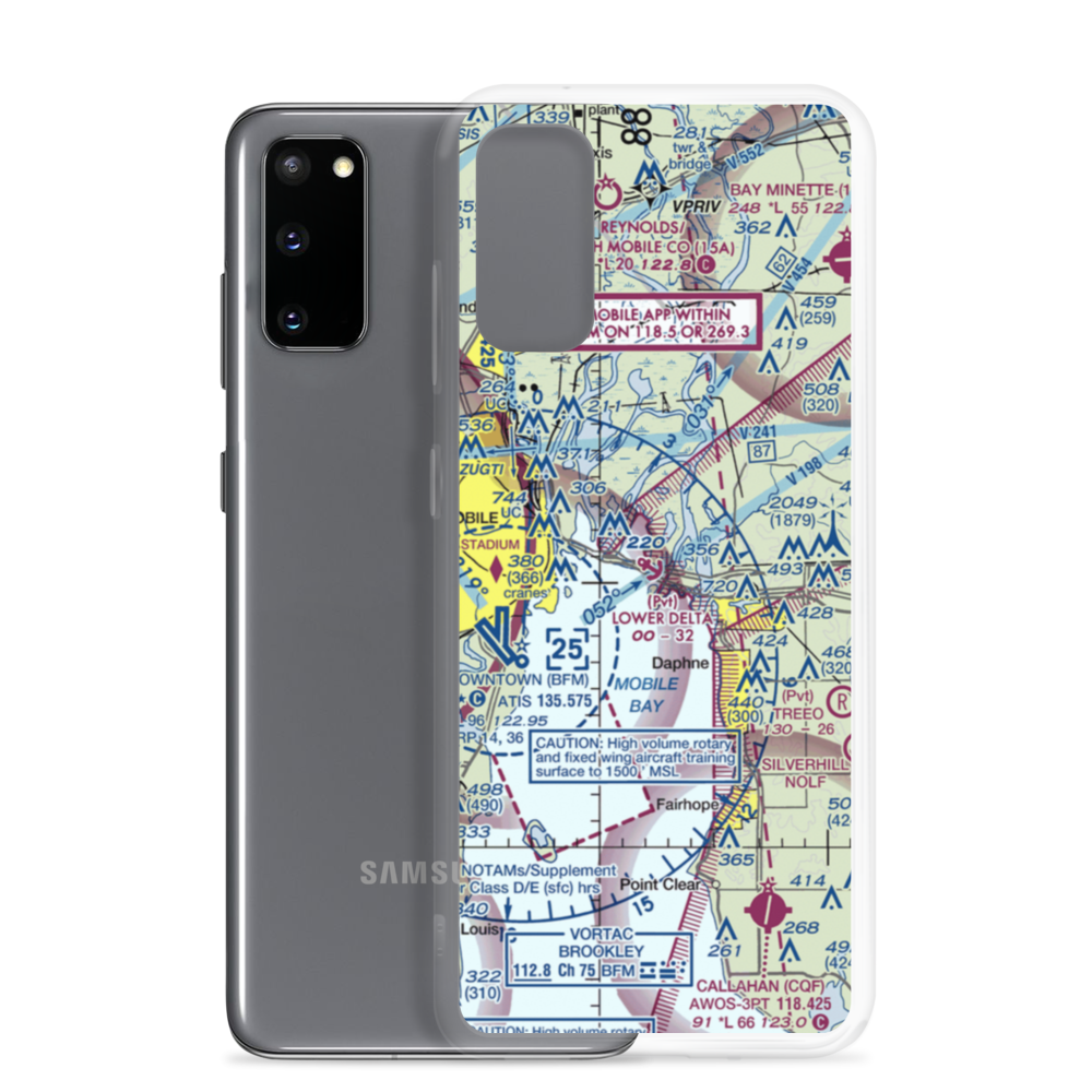 Lower Delta Seaplane Base (AL58) VFR Sectional Samsung Case Samsung Galaxy S20 model shown