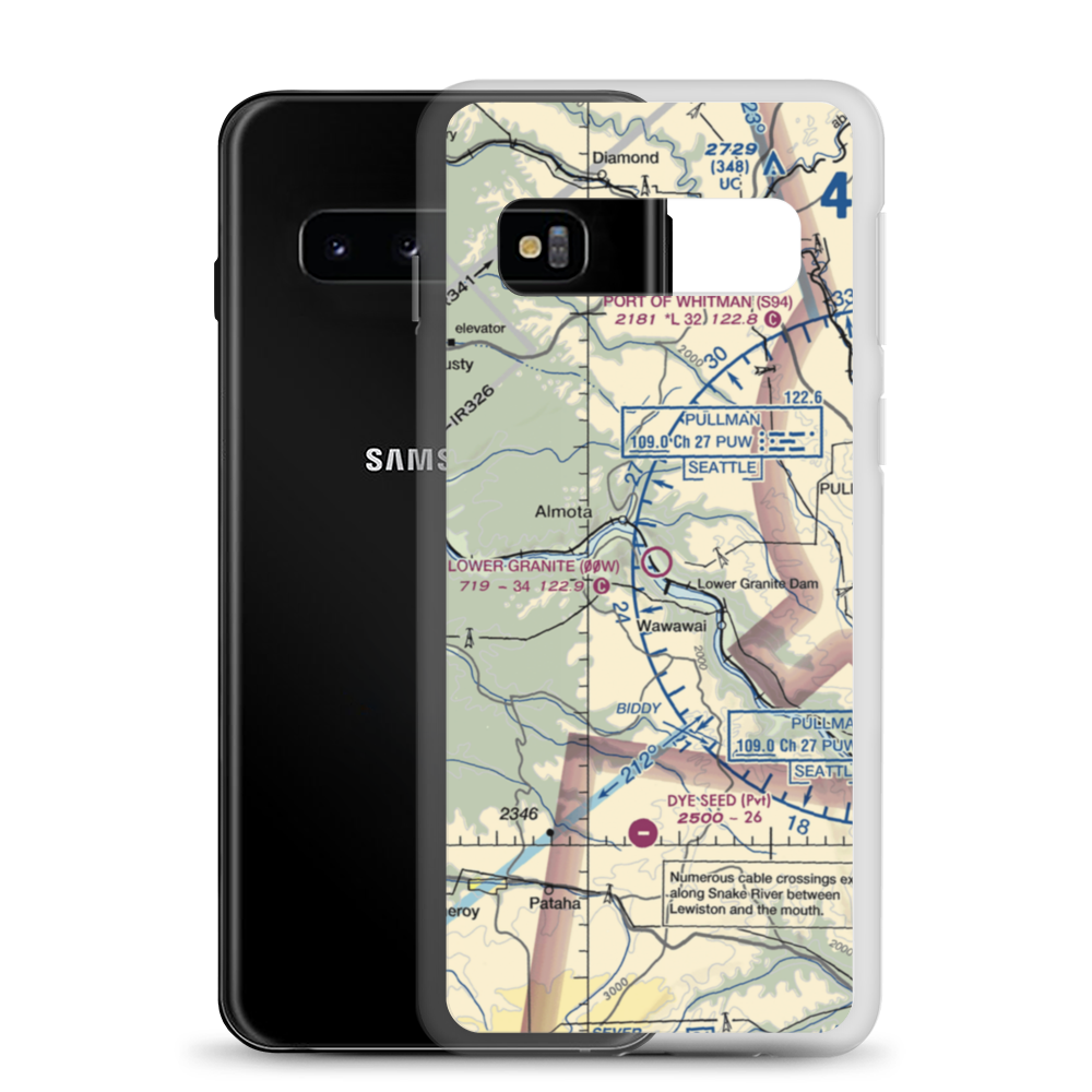 Lower Granite State Airport (00W) VFR Sectional Samsung Case Samsung Galaxy S10 model shown