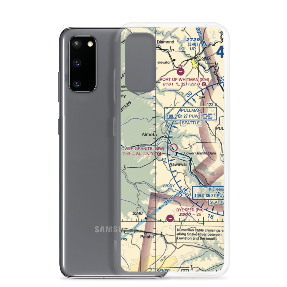 Lower Granite State Airport (00W) VFR Sectional Samsung Case Samsung Galaxy S20 model shown
