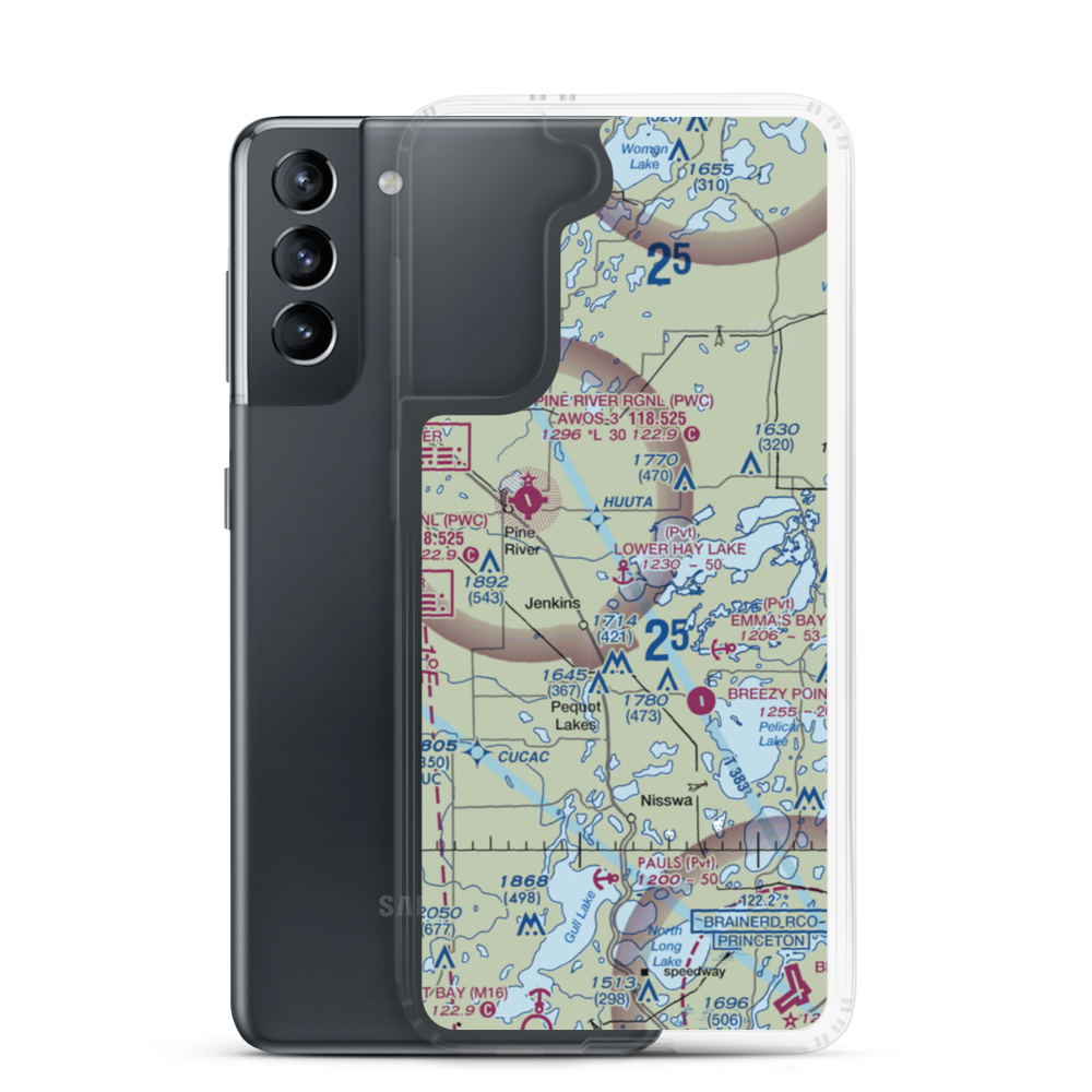 Lower Hay Lake Seaplane Base (0MN3) VFR Sectional Samsung Case Samsung Galaxy S21 model shown