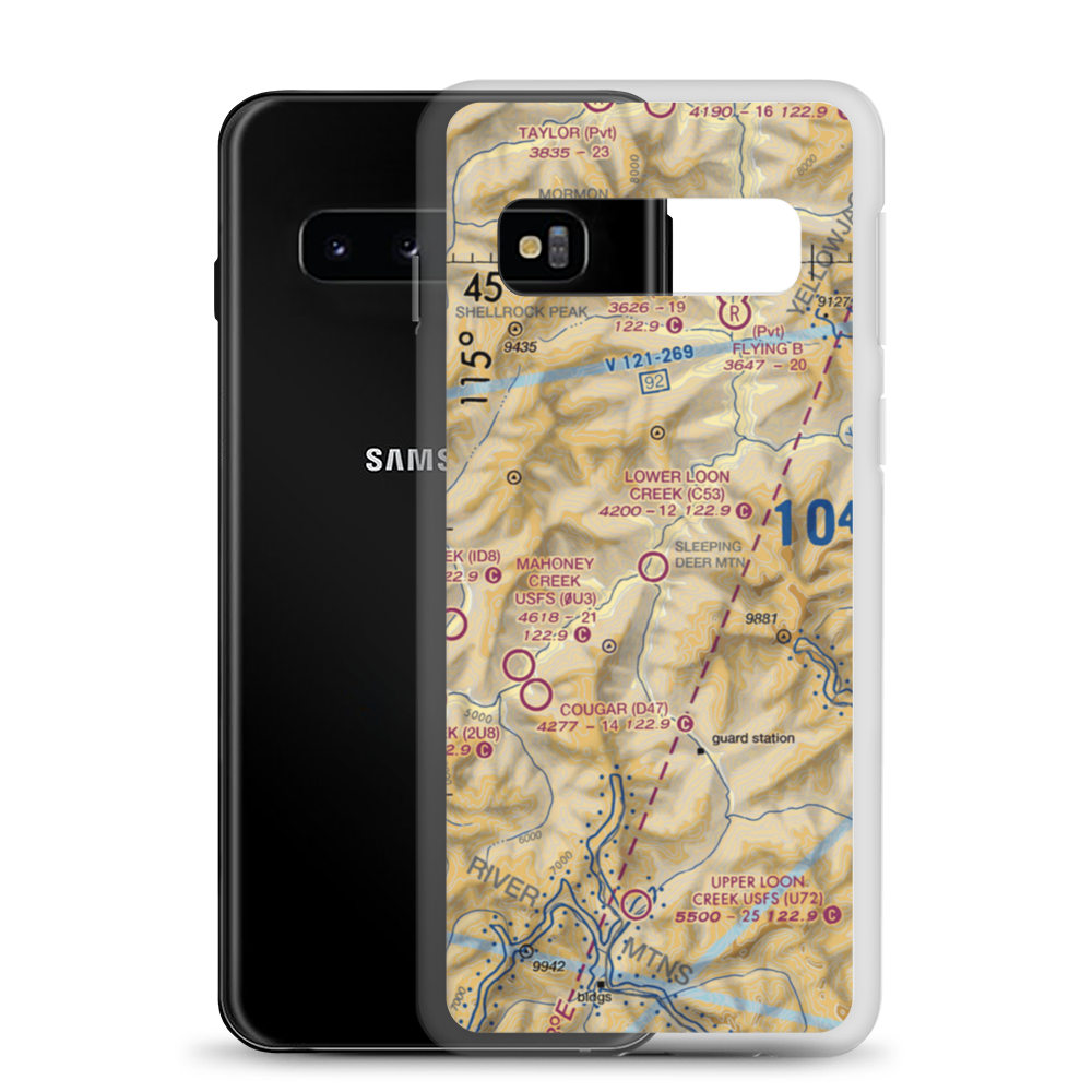 Lower Loon Creek Airport (C53) VFR Sectional Samsung Case Samsung Galaxy S10 model shown