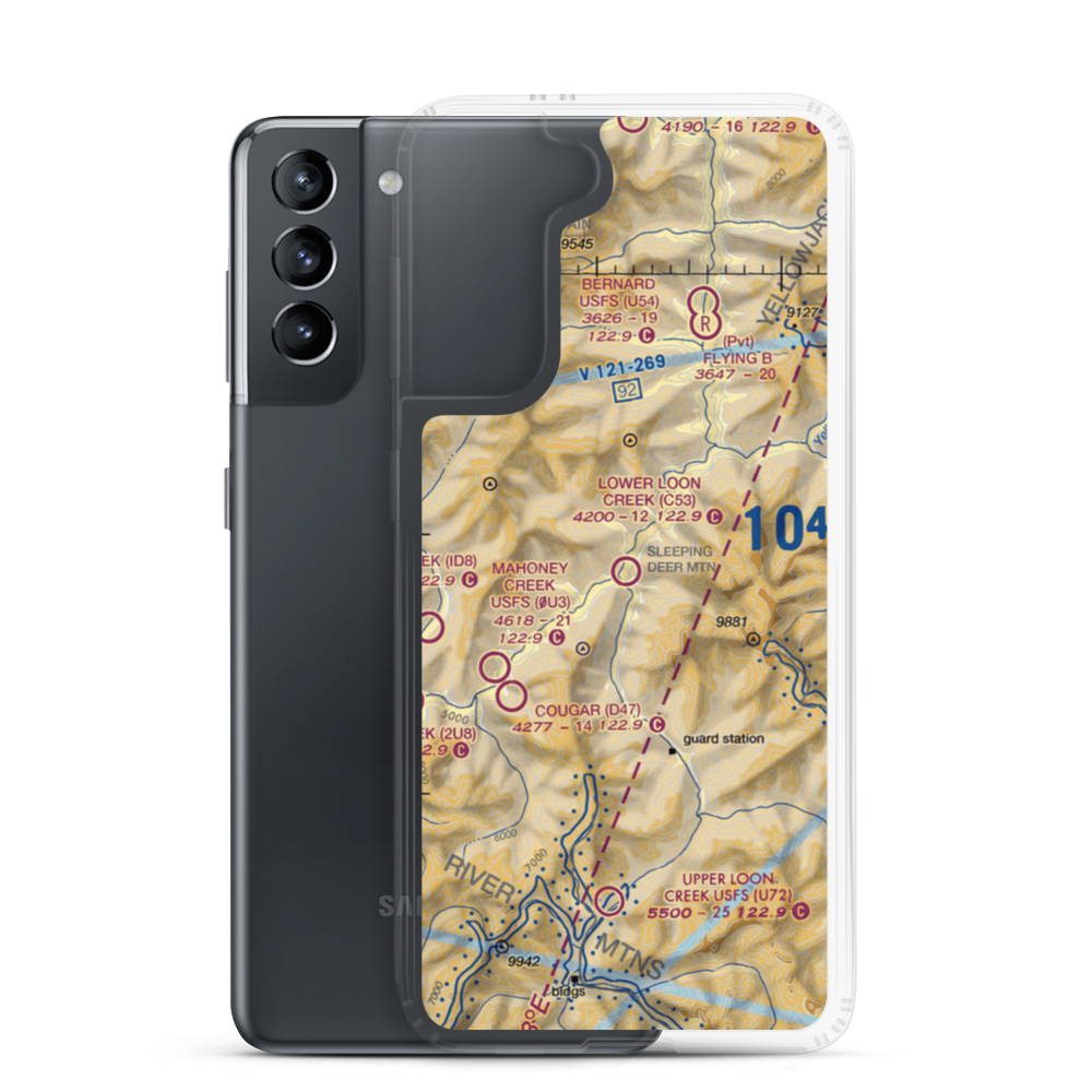 Lower Loon Creek Airport (C53) VFR Sectional Samsung Case Samsung Galaxy S21 model shown