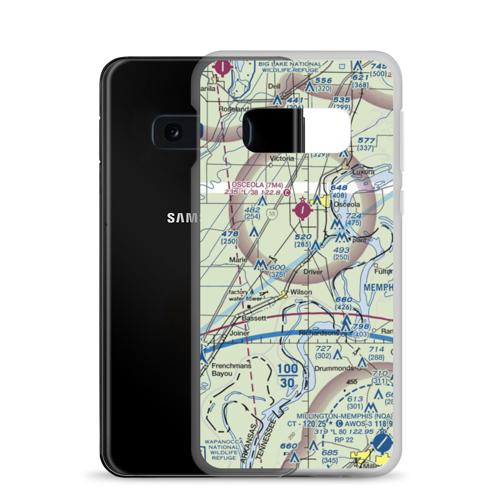 Lowrance Airport (64AR) VFR Sectional Samsung Case Samsung Galaxy S10e model shown
