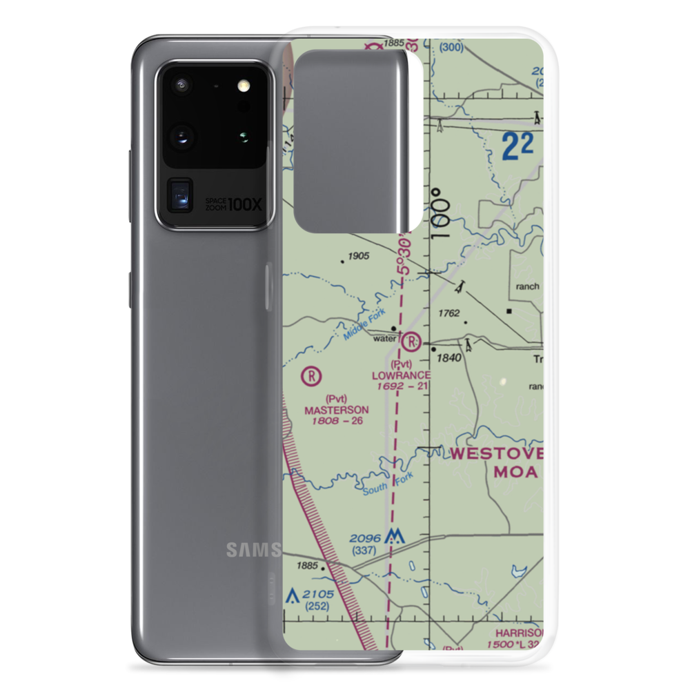 Lowrance Ranch Airport (26TX) VFR Sectional Samsung Case Samsung Galaxy S20 Ultra model shown