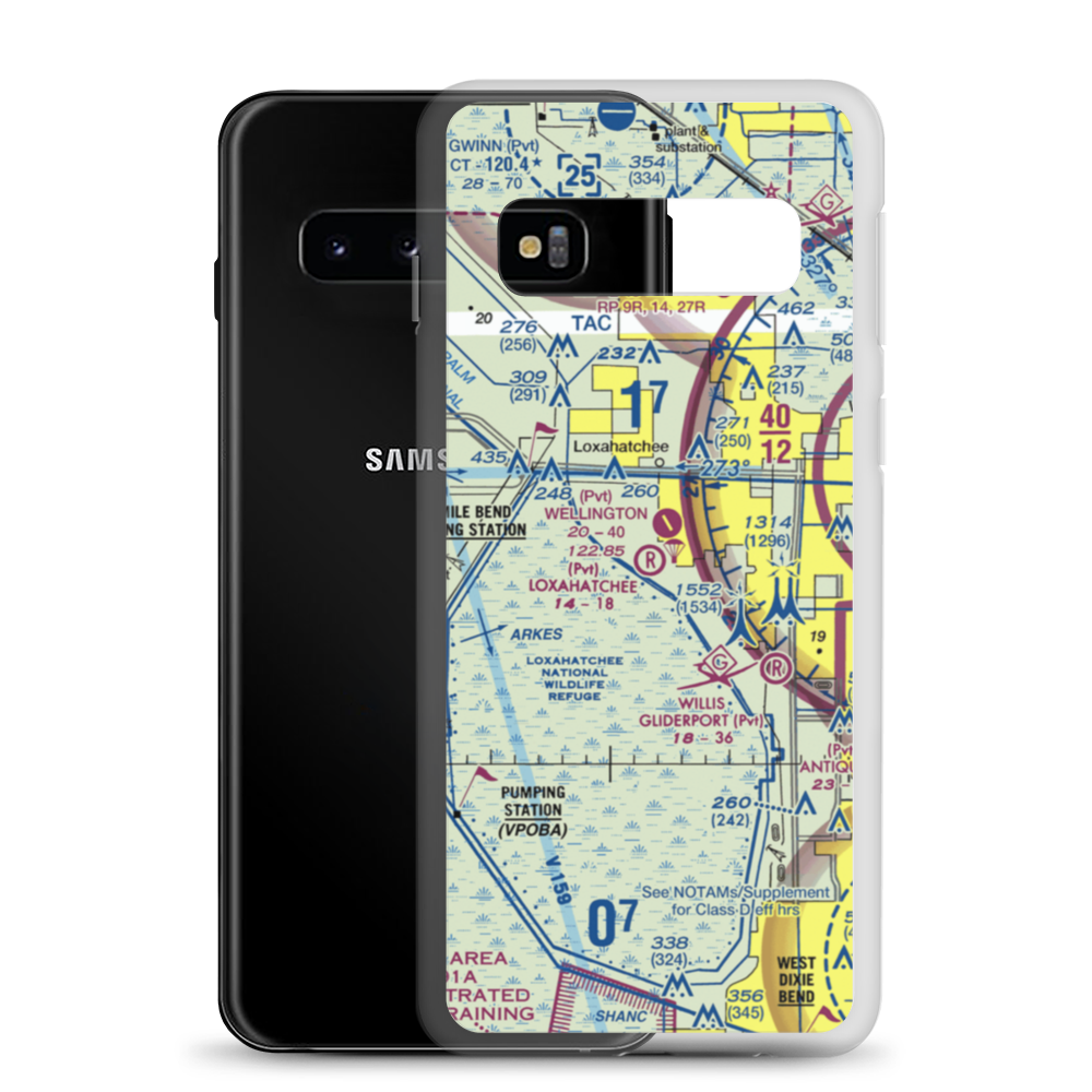 Loxahatchee Airport (7FD6) VFR Sectional Samsung Case Samsung Galaxy S10 model shown