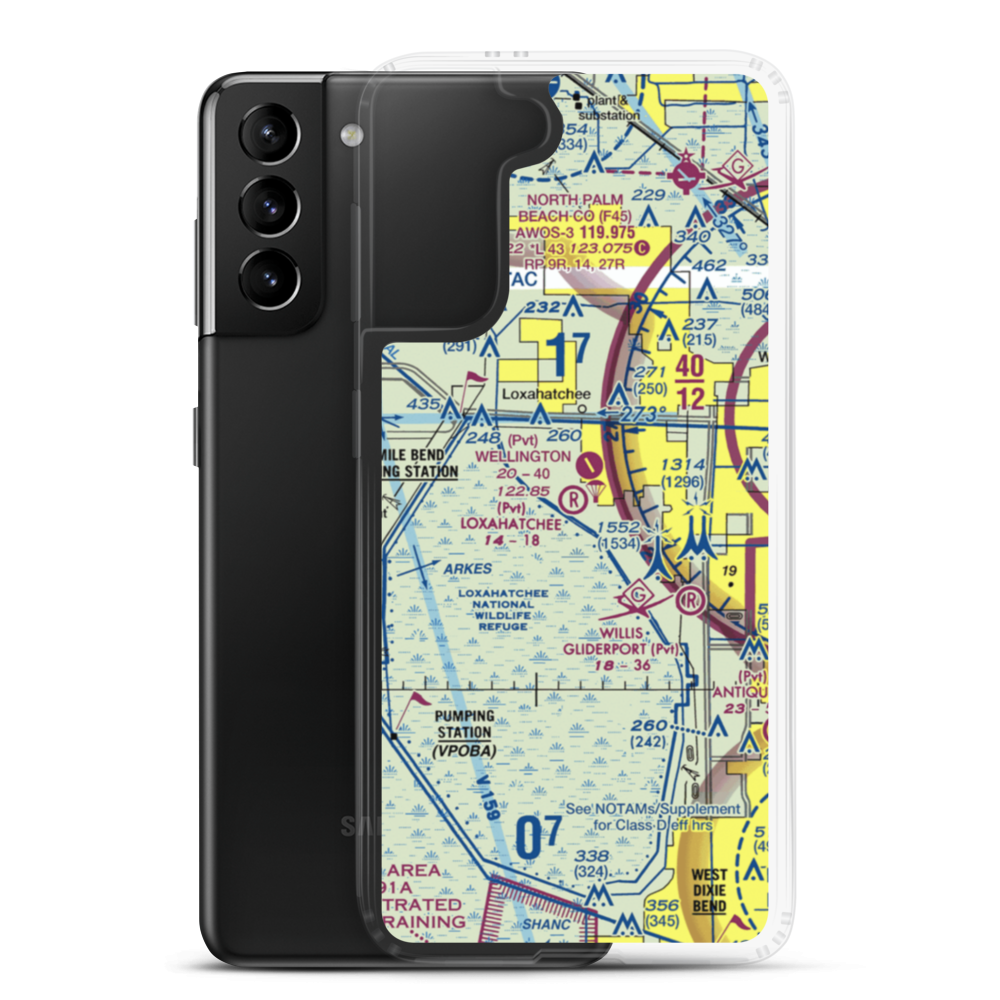Loxahatchee Airport (7FD6) VFR Sectional Samsung Case Samsung Galaxy S21 Plus model shown