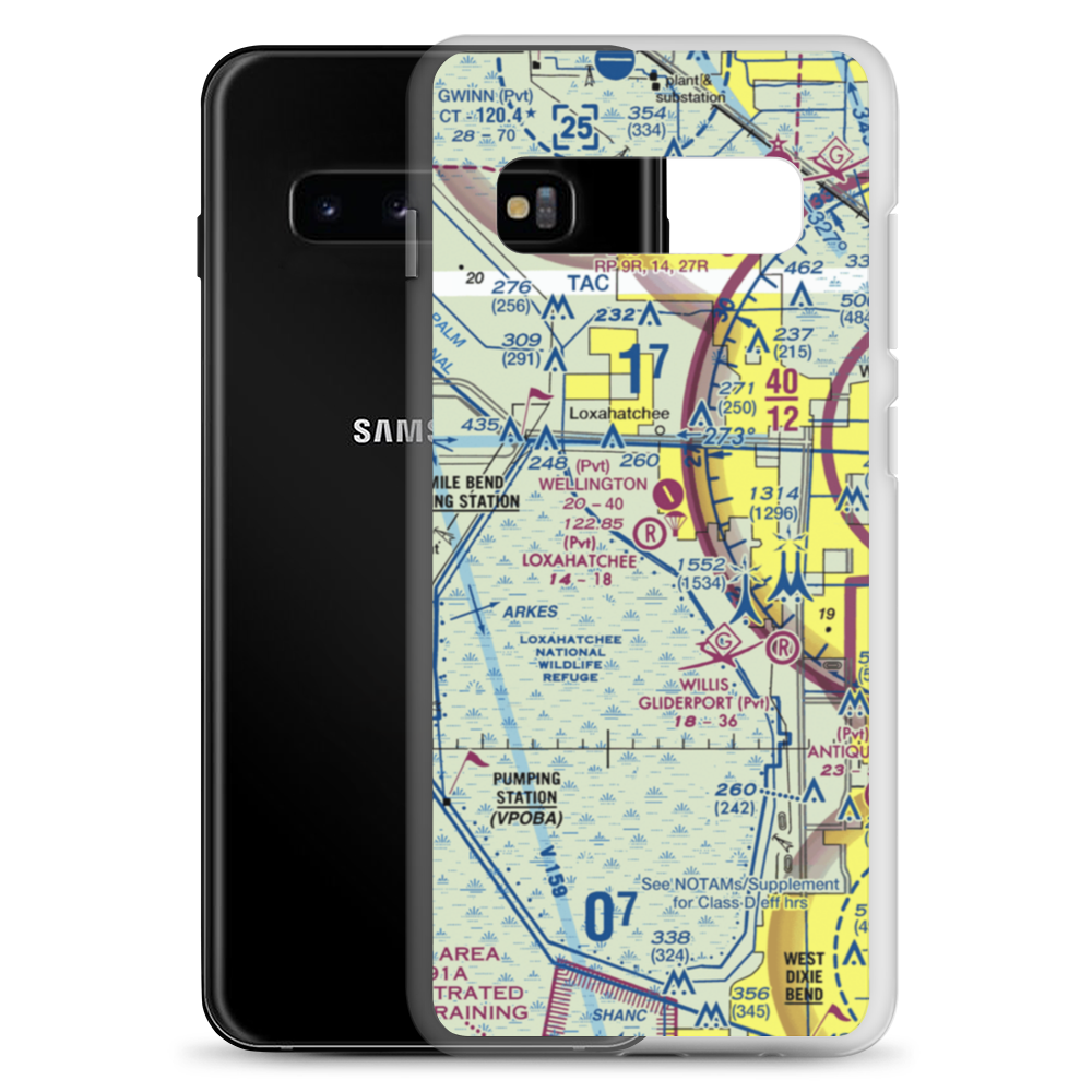 Loxahatchee Airport (7FD6) VFR Sectional Samsung Case Samsung Galaxy S10+ model shown