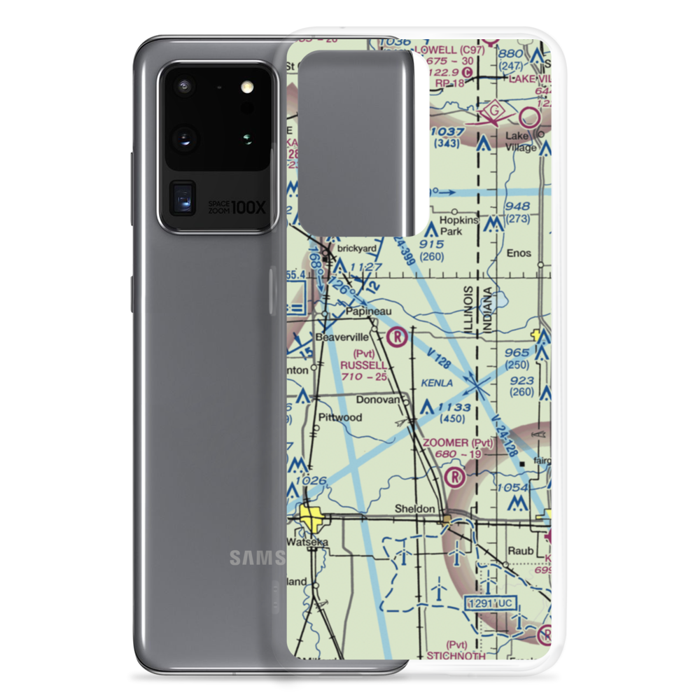 Loy Airport (1IL8) VFR Sectional Samsung Case Samsung Galaxy S20 Ultra model shown