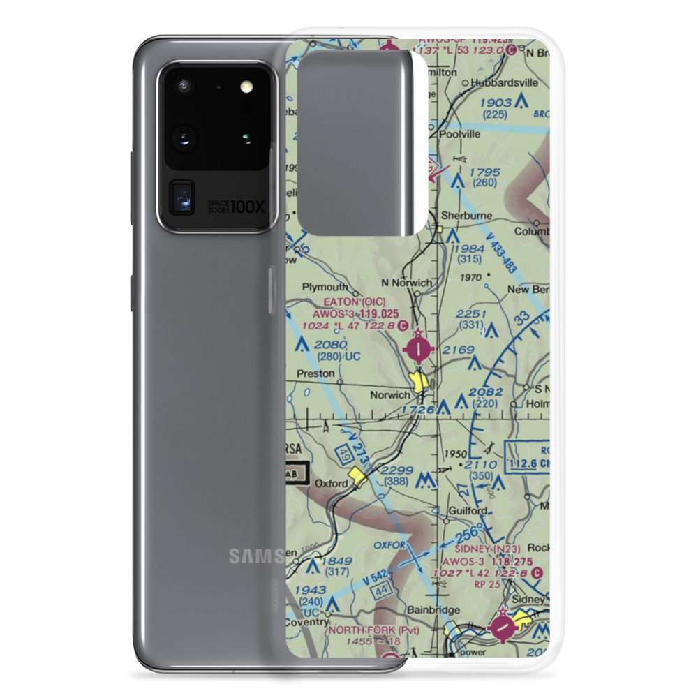 Lt Warren Eaton Airport (OIC) VFR Sectional Samsung Case Samsung Galaxy S20 Ultra model shown