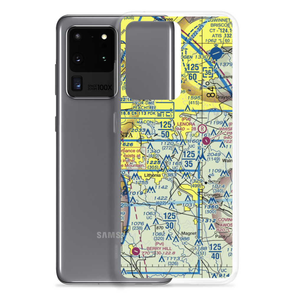 Lt World Airport (00GA) VFR Sectional Samsung Case Samsung Galaxy S20 Ultra model shown
