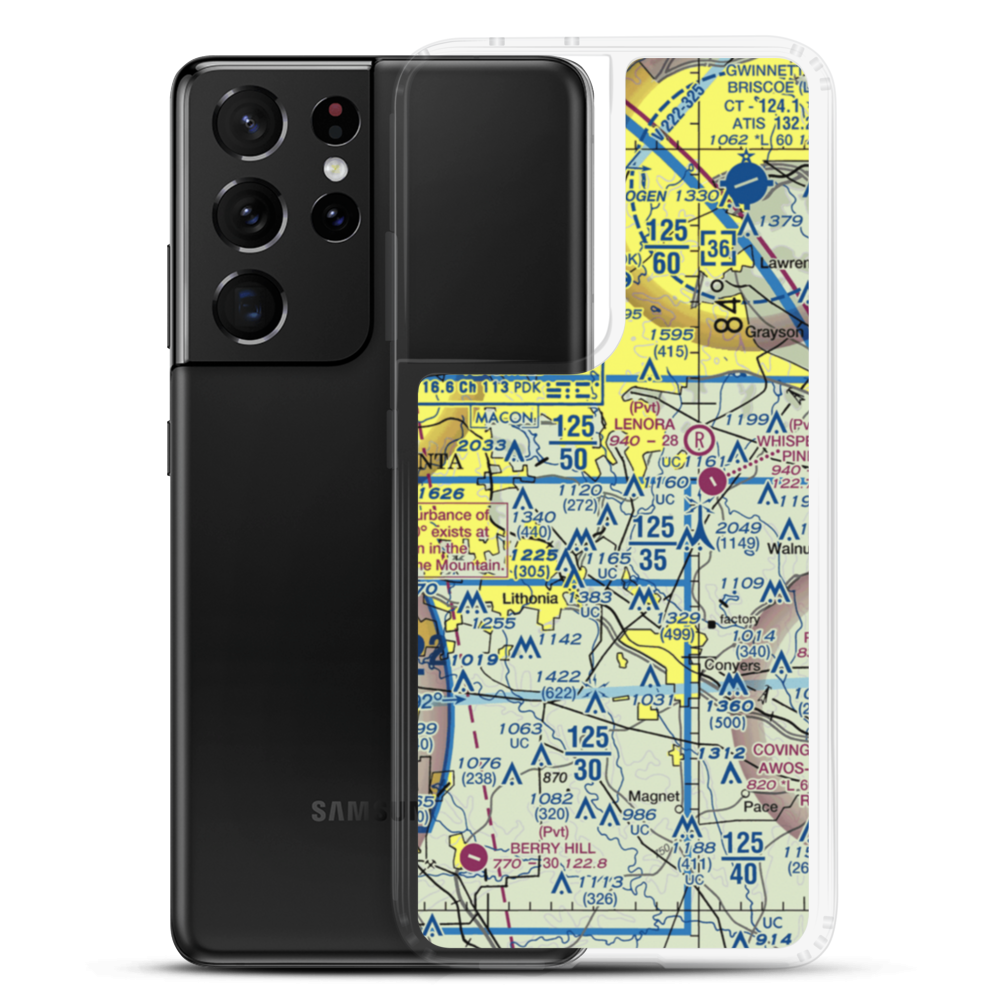 Lt World Airport (00GA) VFR Sectional Samsung Case Samsung Galaxy S21 Ultra model shown