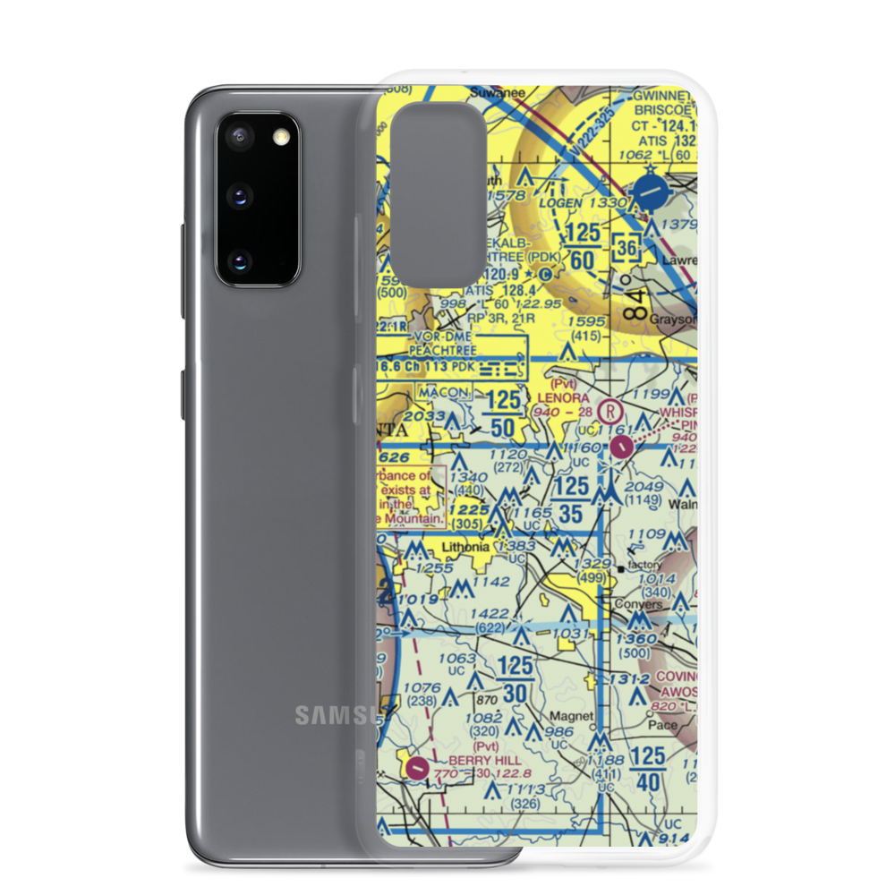 Lt World Airport (00GA) VFR Sectional Samsung Case Samsung Galaxy S20 model shown