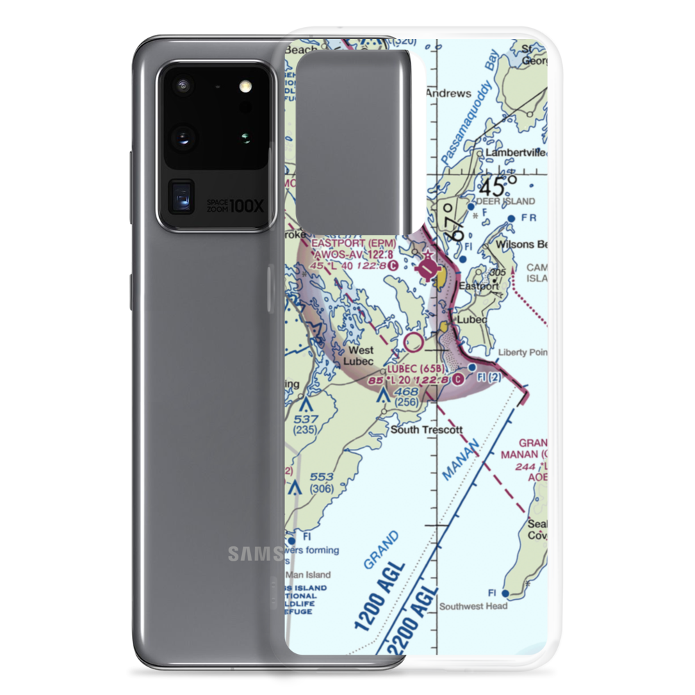 Lubec Municipal Airport (65B) VFR Sectional Samsung Case Samsung Galaxy S20 Ultra model shown