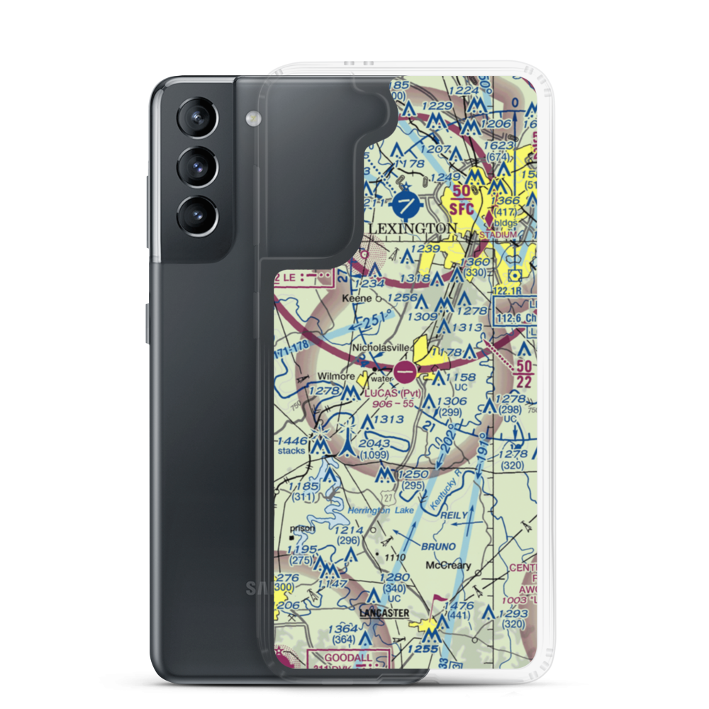 Lucas Field (79KY) VFR Sectional Samsung Case Samsung Galaxy S21 model shown