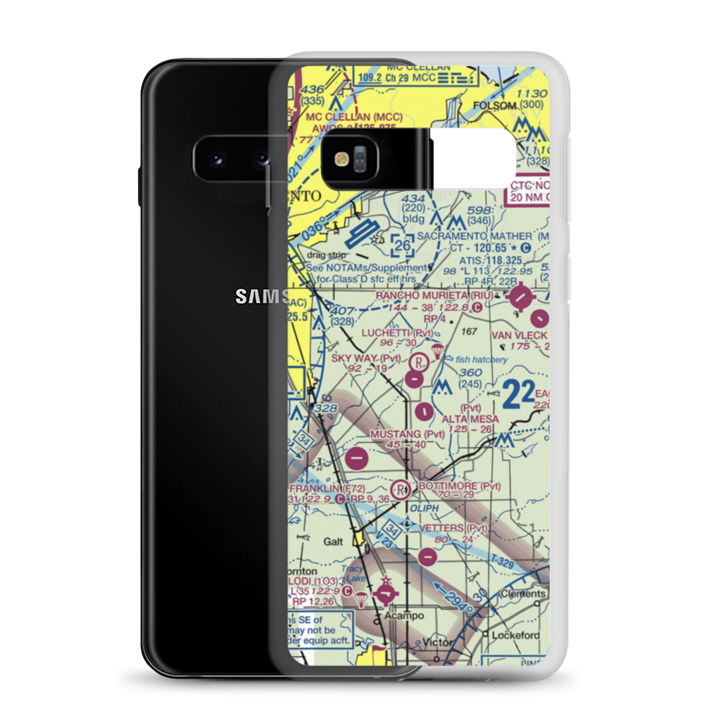 Lucchetti Ranch Airport (8CL2) VFR Sectional Samsung Case Samsung Galaxy S10 model shown