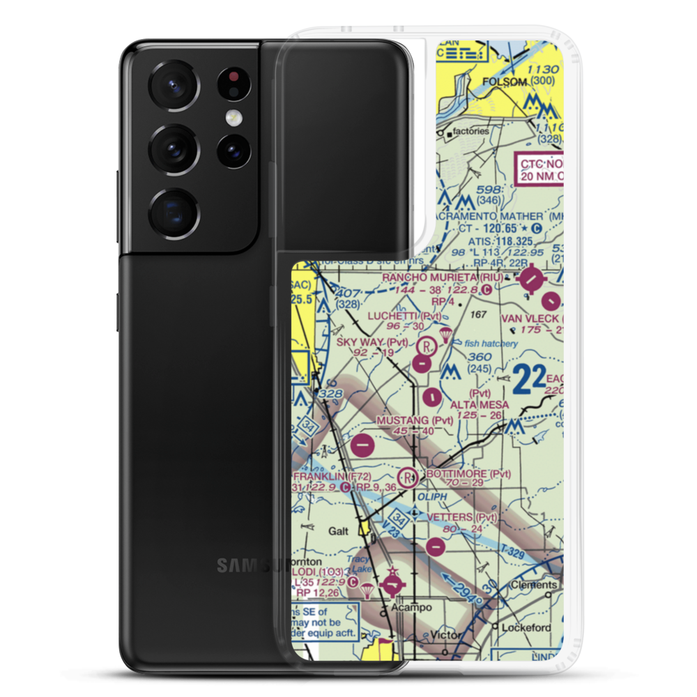 Lucchetti Ranch Airport (8CL2) VFR Sectional Samsung Case Samsung Galaxy S21 Ultra model shown