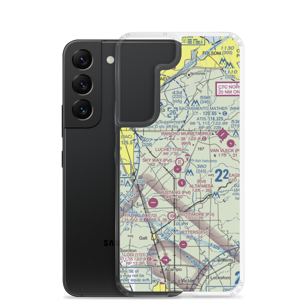 Lucchetti Ranch Airport (8CL2) VFR Sectional Samsung Case Samsung Galaxy S22 model shown