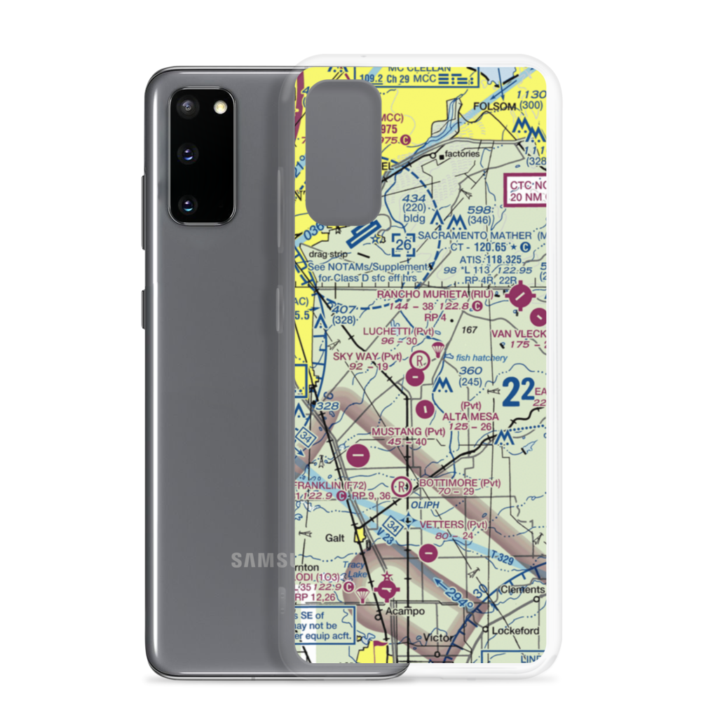 Lucchetti Ranch Airport (8CL2) VFR Sectional Samsung Case Samsung Galaxy S20 model shown