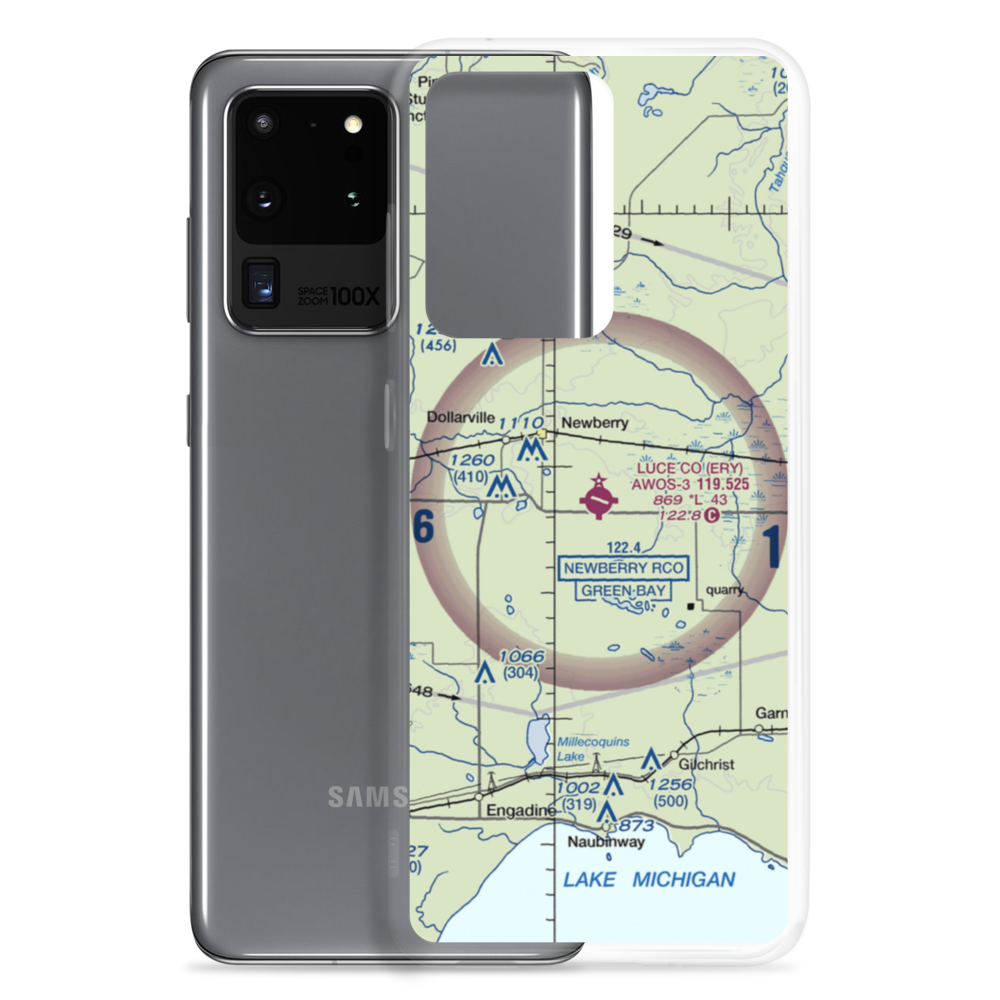 Luce County Airport (ERY) VFR Sectional Samsung Case Samsung Galaxy S20 Ultra model shown