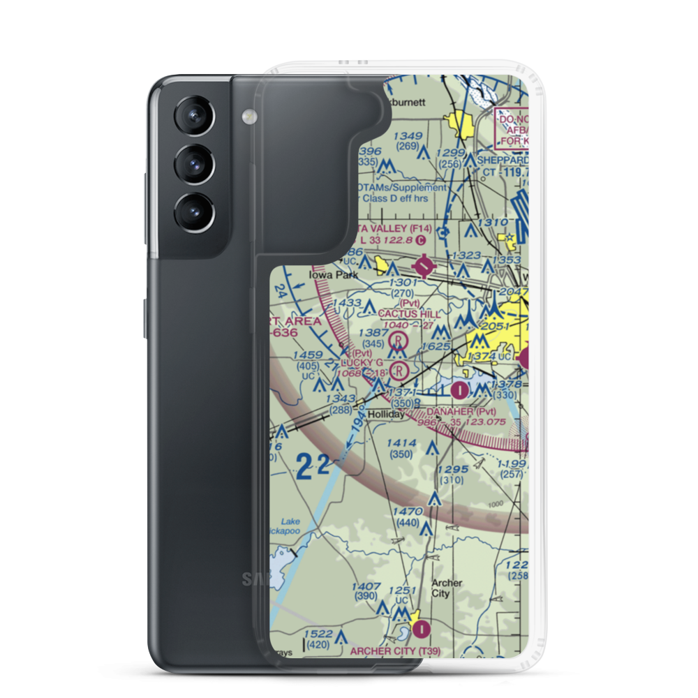 Lucky G Airport (4TA5) VFR Sectional Samsung Case Samsung Galaxy S21 model shown