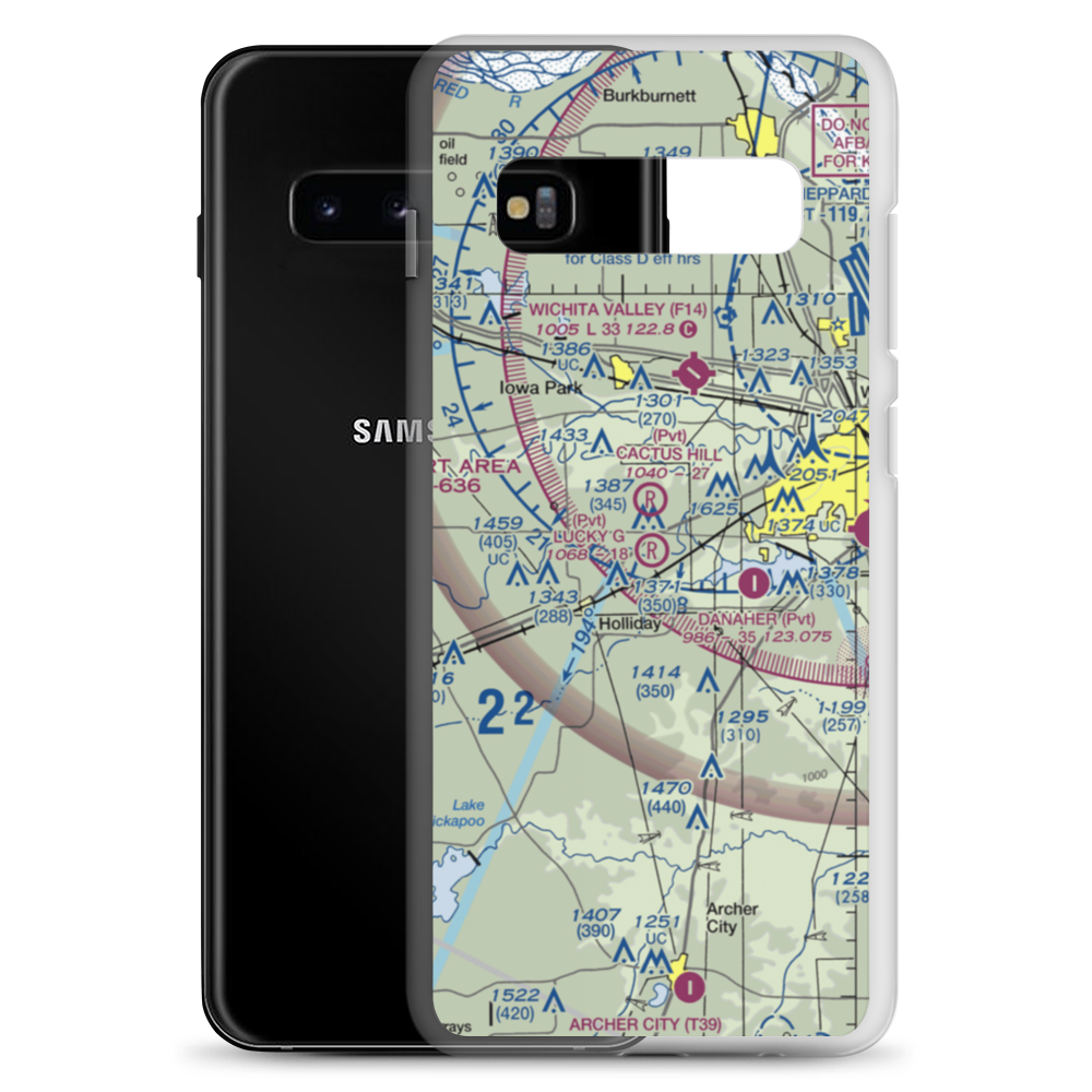 Lucky G Airport (4TA5) VFR Sectional Samsung Case Samsung Galaxy S10+ model shown