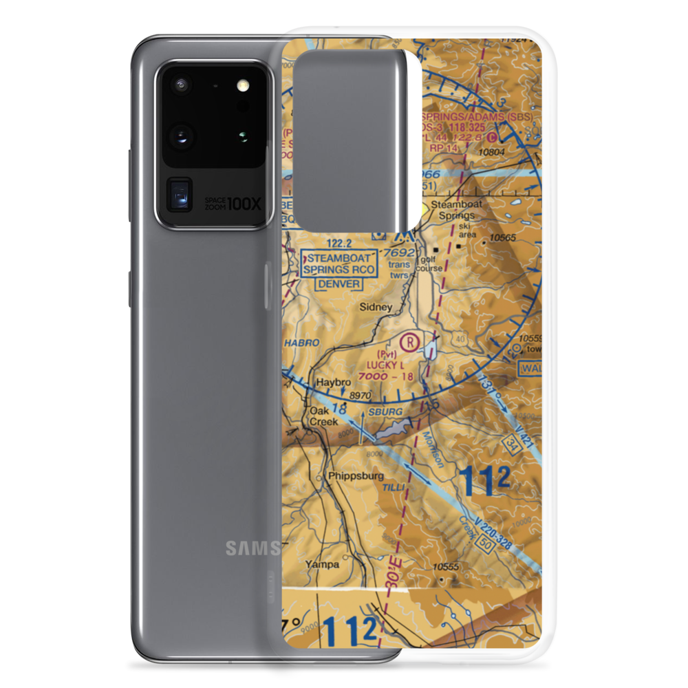 Lucky L Ranch Airport (CD99) VFR Sectional Samsung Case Samsung Galaxy S20 Ultra model shown