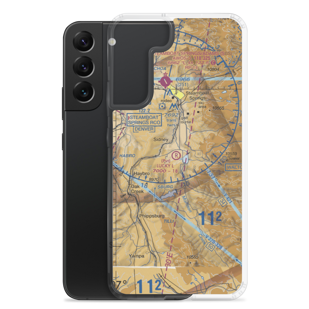 Lucky L Ranch Airport (CD99) VFR Sectional Samsung Case Samsung Galaxy S22 Plus model shown