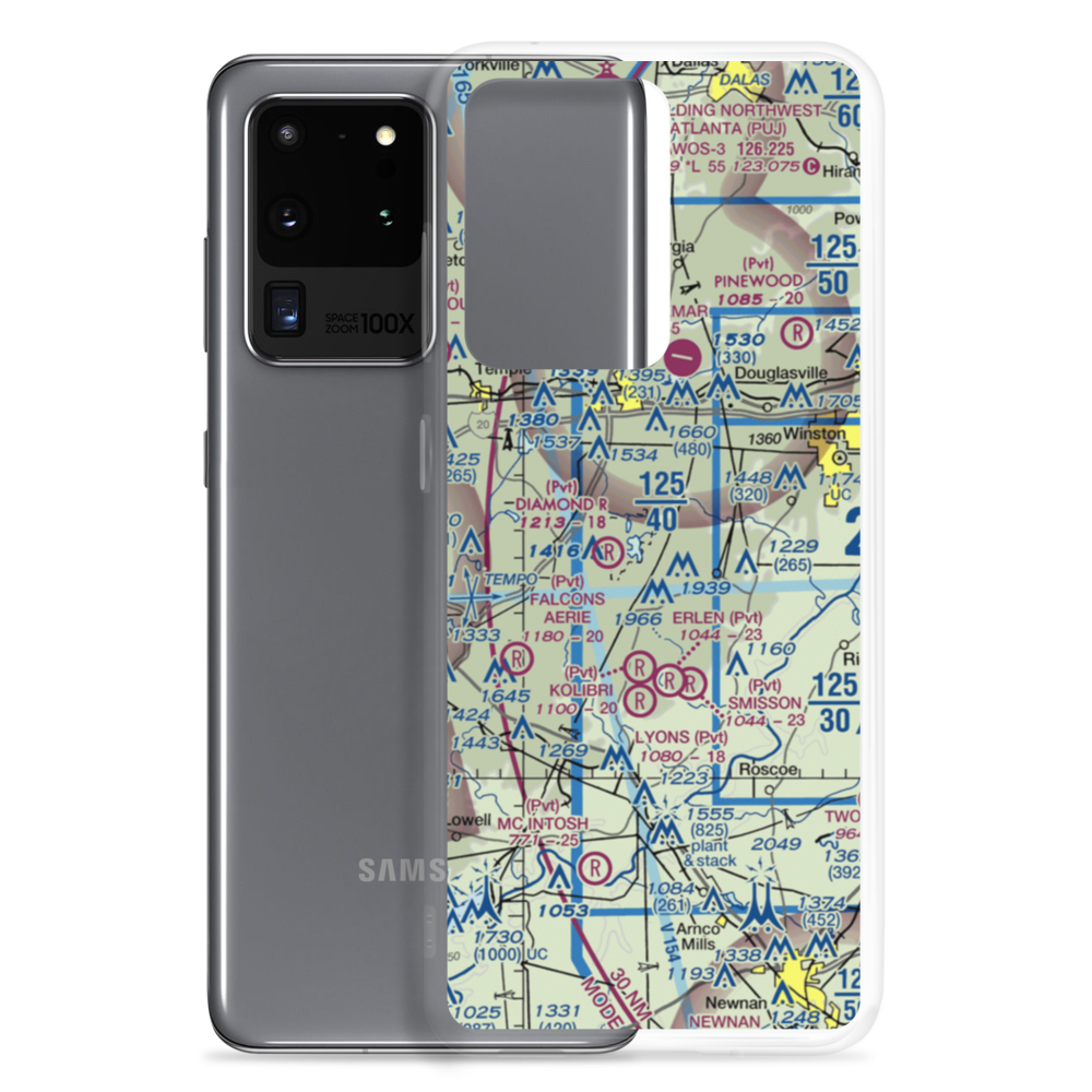 Lucky Lairds Landing Airport (81GA) VFR Sectional Samsung Case Samsung Galaxy S20 Ultra model shown