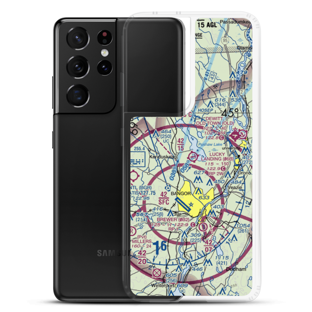 Lucky Landing Marina and Seaplane Base (06B) VFR Sectional Samsung Case Samsung Galaxy S21 Ultra model shown