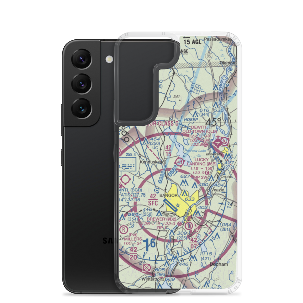 Lucky Landing Marina and Seaplane Base (06B) VFR Sectional Samsung Case Samsung Galaxy S22 model shown