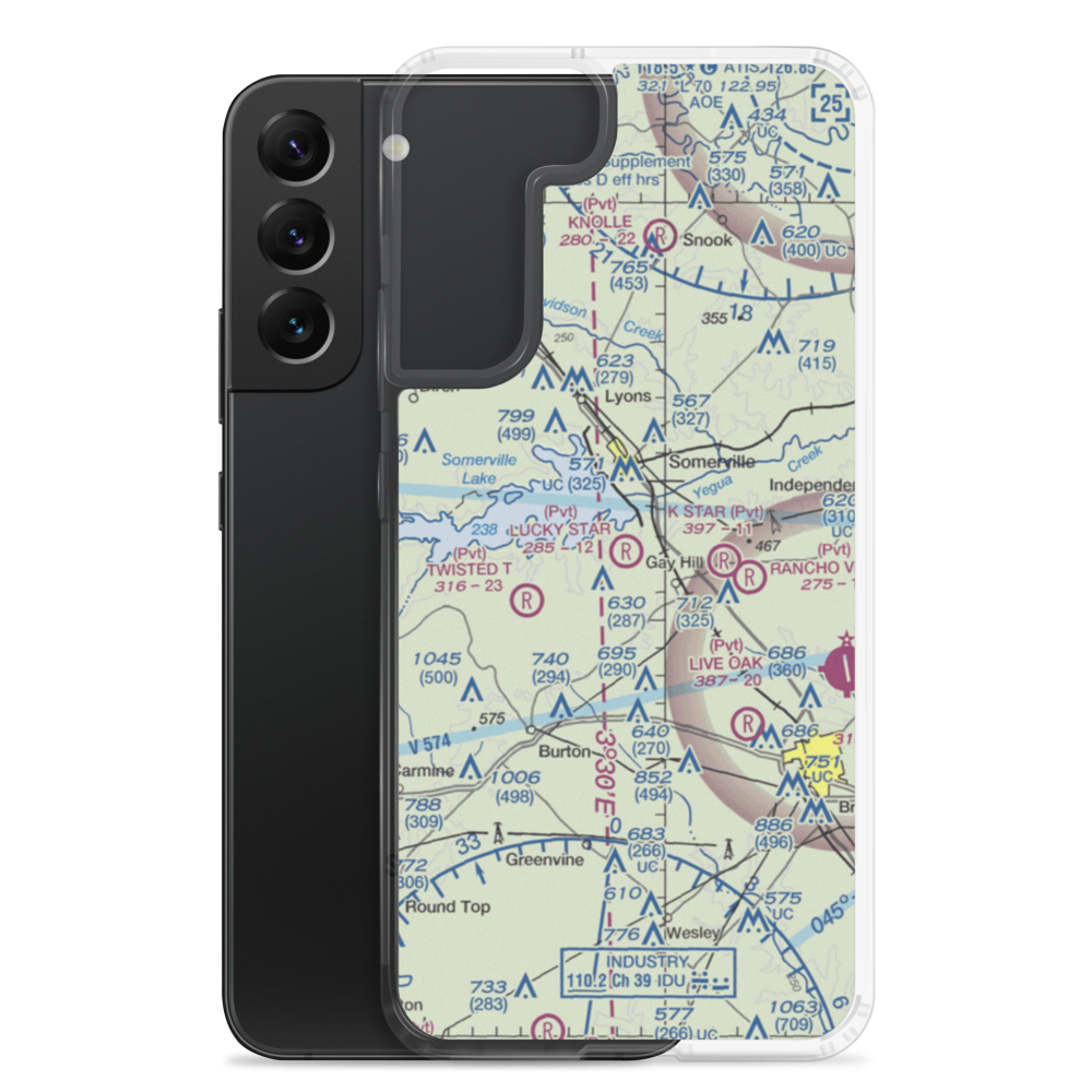 Lucky Star Ranch Airport (TX04) VFR Sectional Samsung Case Samsung Galaxy S22 Plus model shown